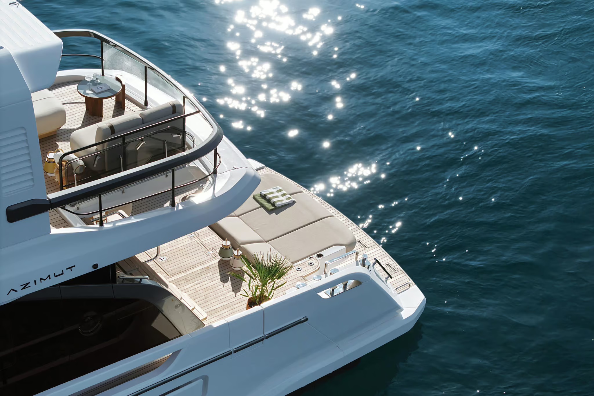 Azimut Fly 62, boot van buiten