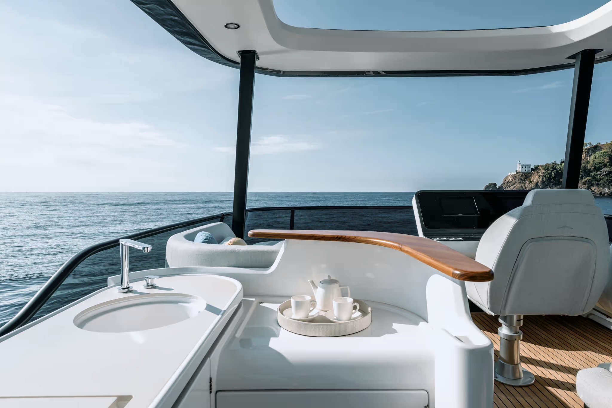 Azimut Fly 68, flybridge