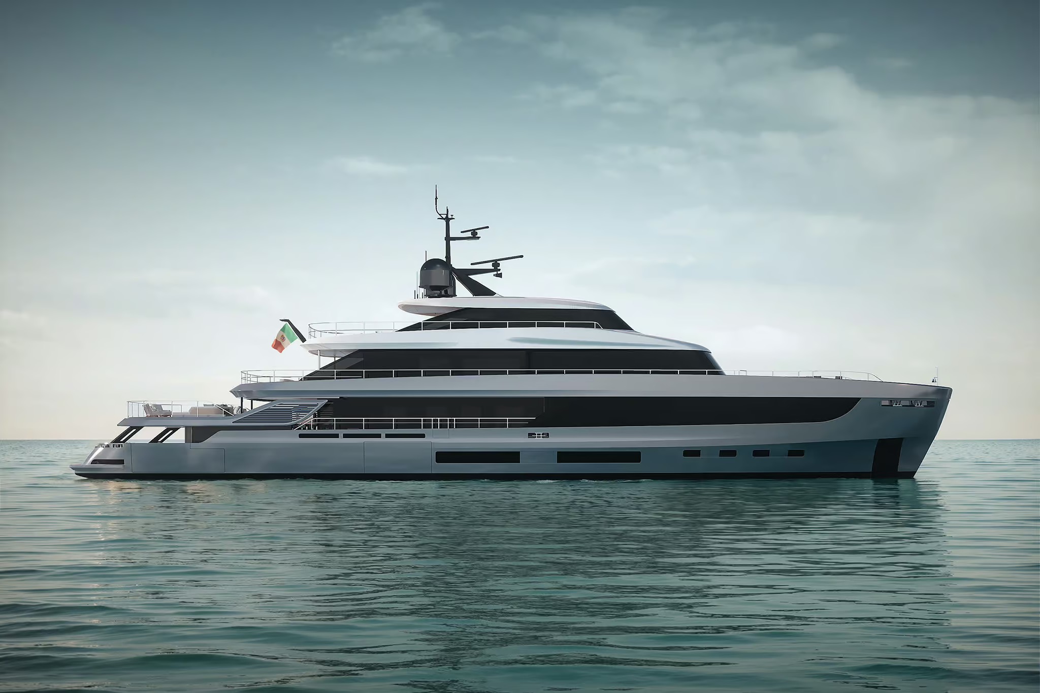 Azimut Grande 44M, boot van buiten