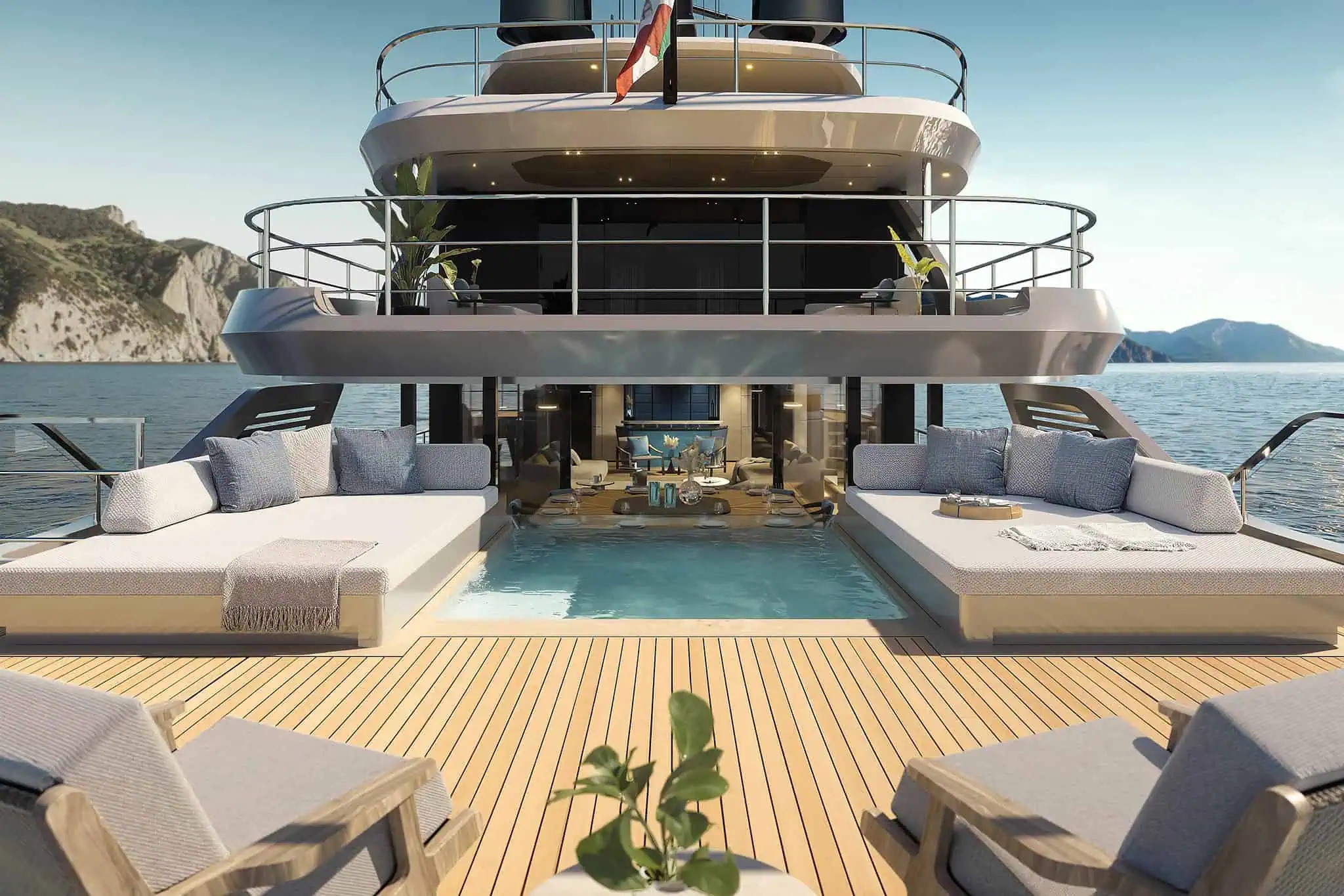 Azimut Grande 44M, zwembad