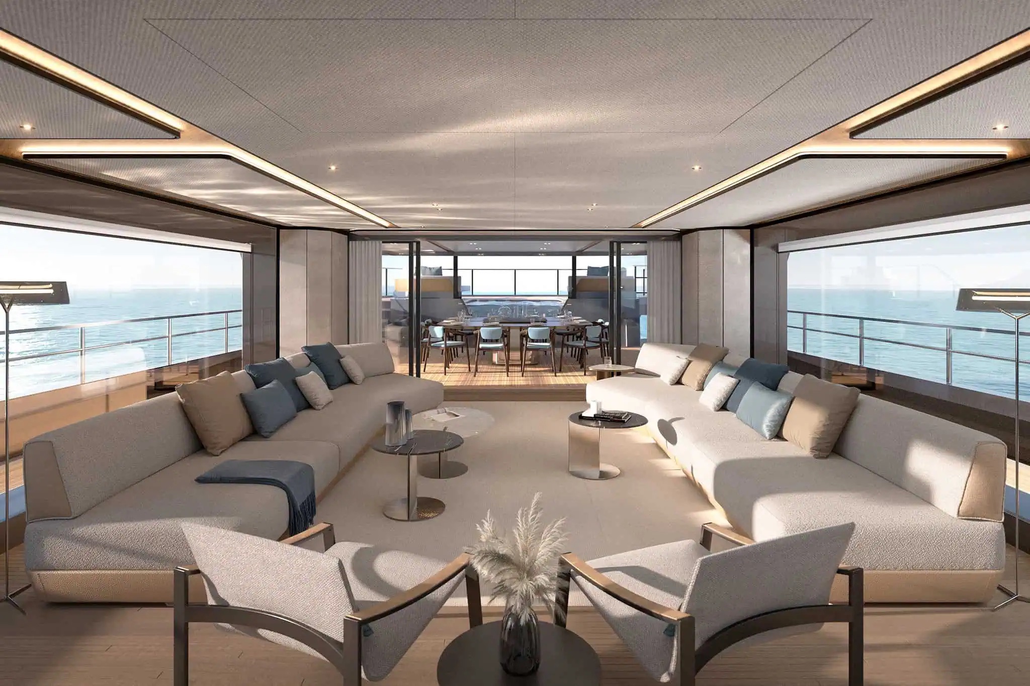 Azimut Grande 44M, salon