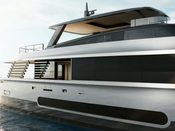 Azimut Magellano 27M, boot van buiten render