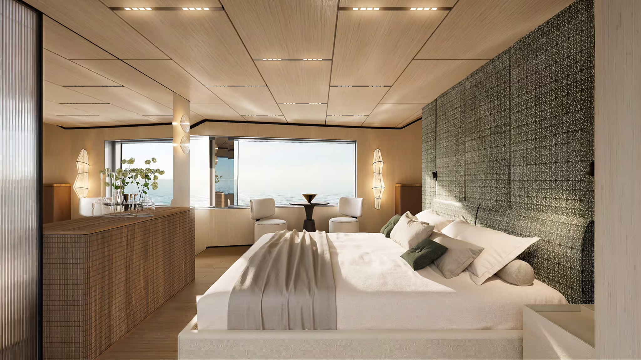 Azimut Magellano 27M, hoofdhut met bed