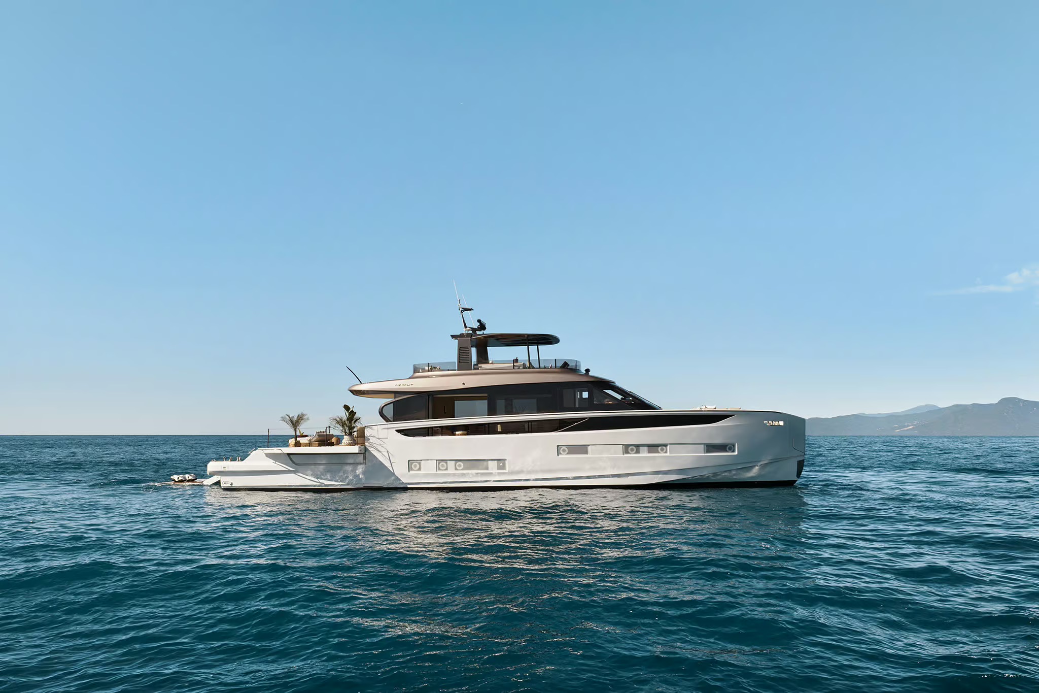 Azimut Seadeck 9, boot van buiten