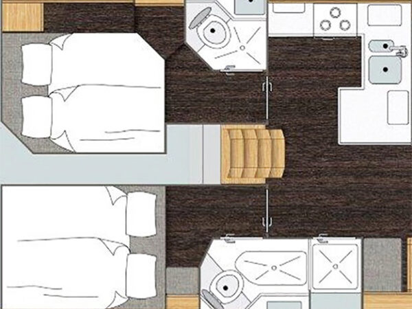 Bavaria C50, plattegrond van boot indeling