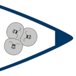 Bavaria C57, logo pictogram op wit
