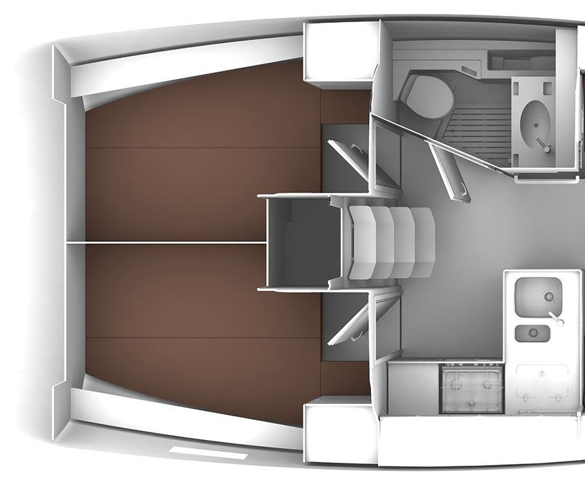 Bavaria CRUISER 37, plattegrond van boot indeling