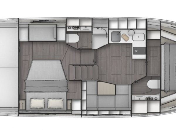 Bavaria SR41, plattegrond van bootindeling