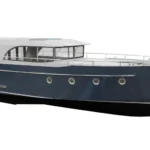 Vedette Navigator 48, boot render blauwe romp