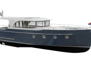 Vedette Navigator 48, boot render blauwe romp