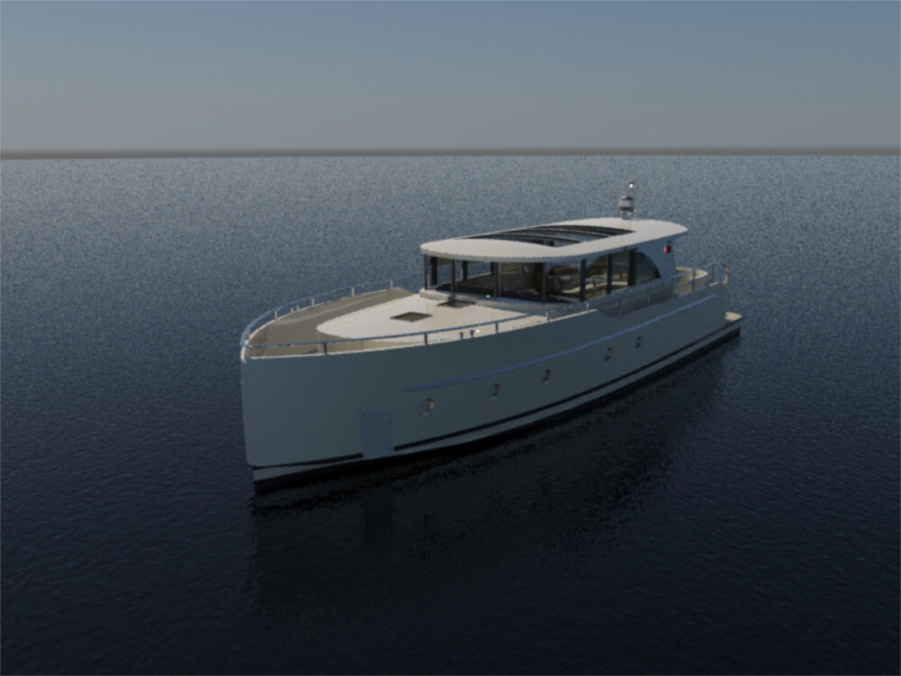 Vedette Navigator 48, boot varend op zee