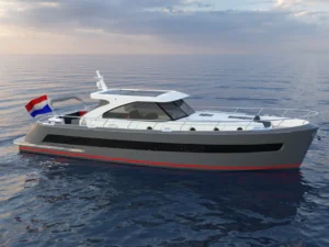 Vedette Premium Line 43, motorboot varend op zee