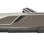 Frauscher 1017 GT, speedboot zijaanzicht op witte achtergrond