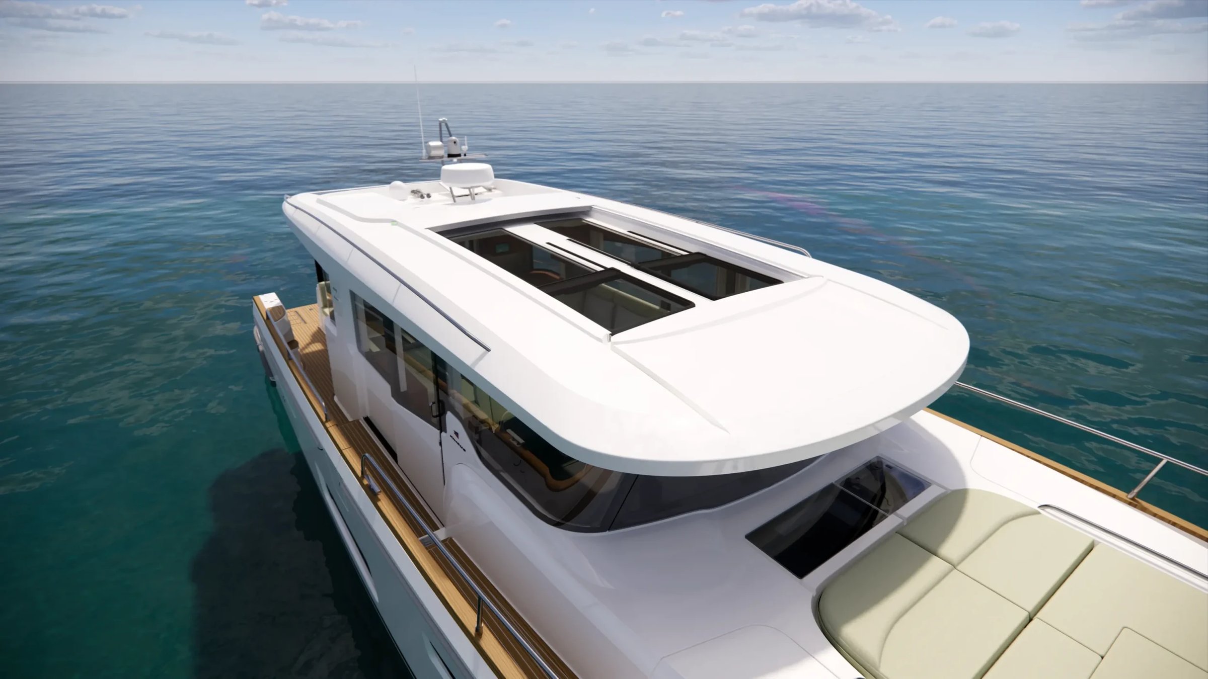 Nimbus 495 Coupé, boot dak en achterdek
