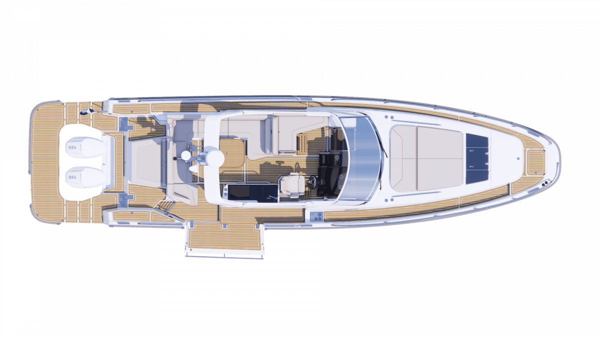 Nimbus Weekender 12 (W12), plattegrond boot van boven