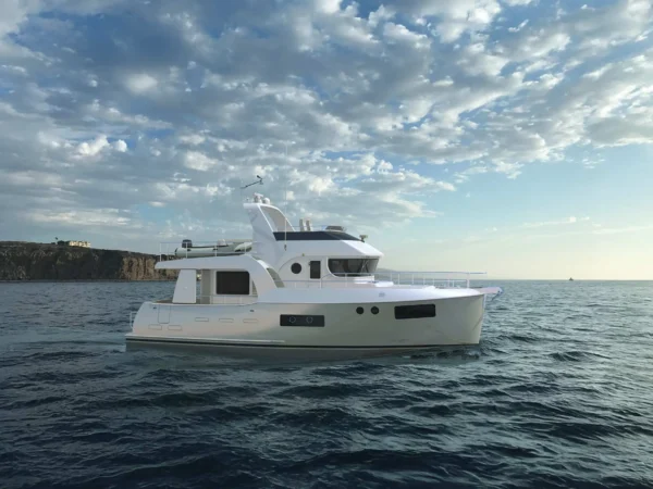 Nordhavn 46MK II, motorjacht varend op zee