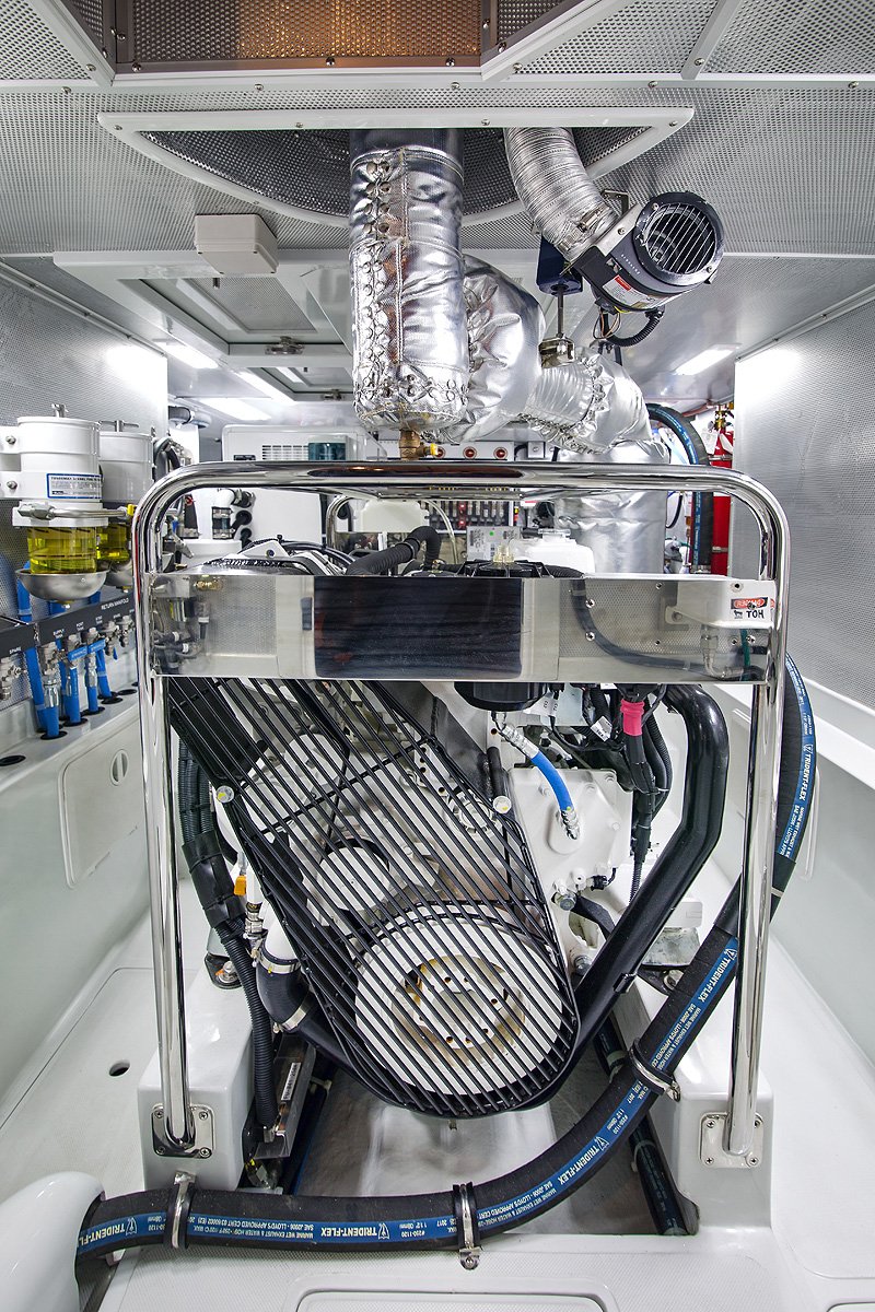 Nordhavn 475, motorruimte met machinekamer techniek