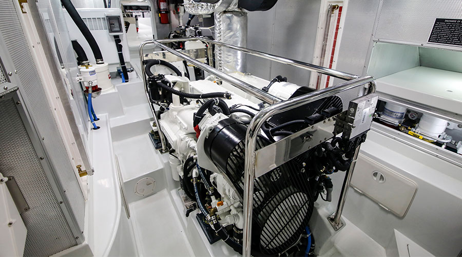 Nordhavn 52, motorruimte met machinekamer
