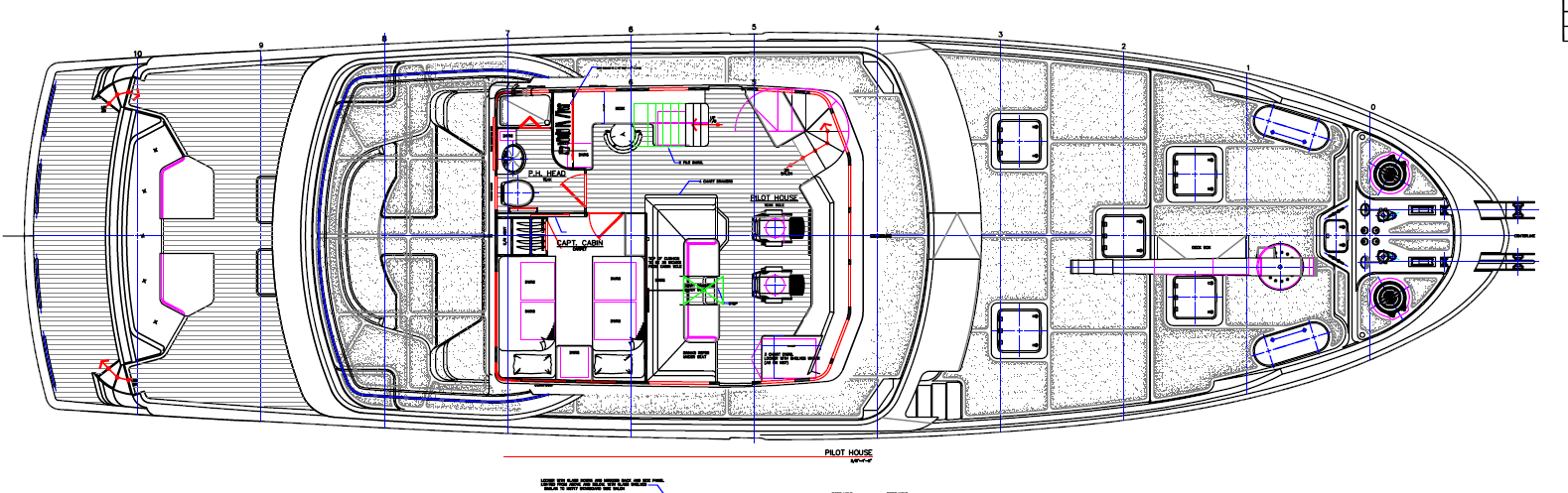 Nordhavn 76, plattegrond bovendek met plattegrond