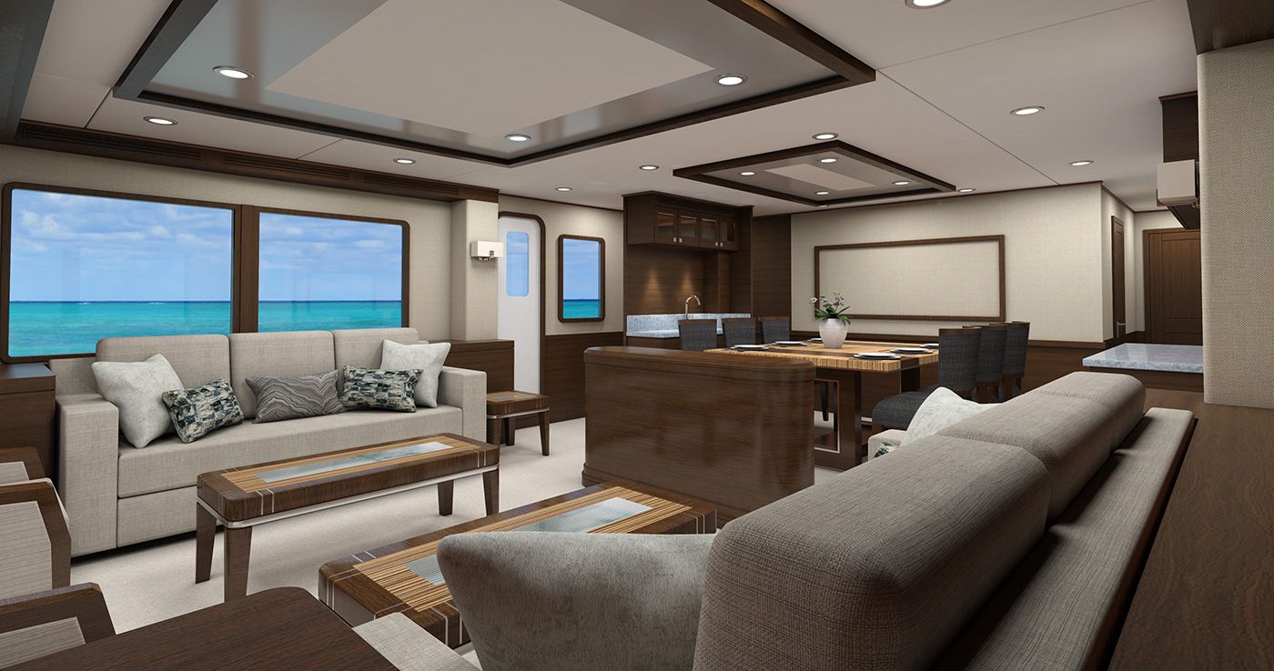 Nordhavn 80, salon met bank en eettafel