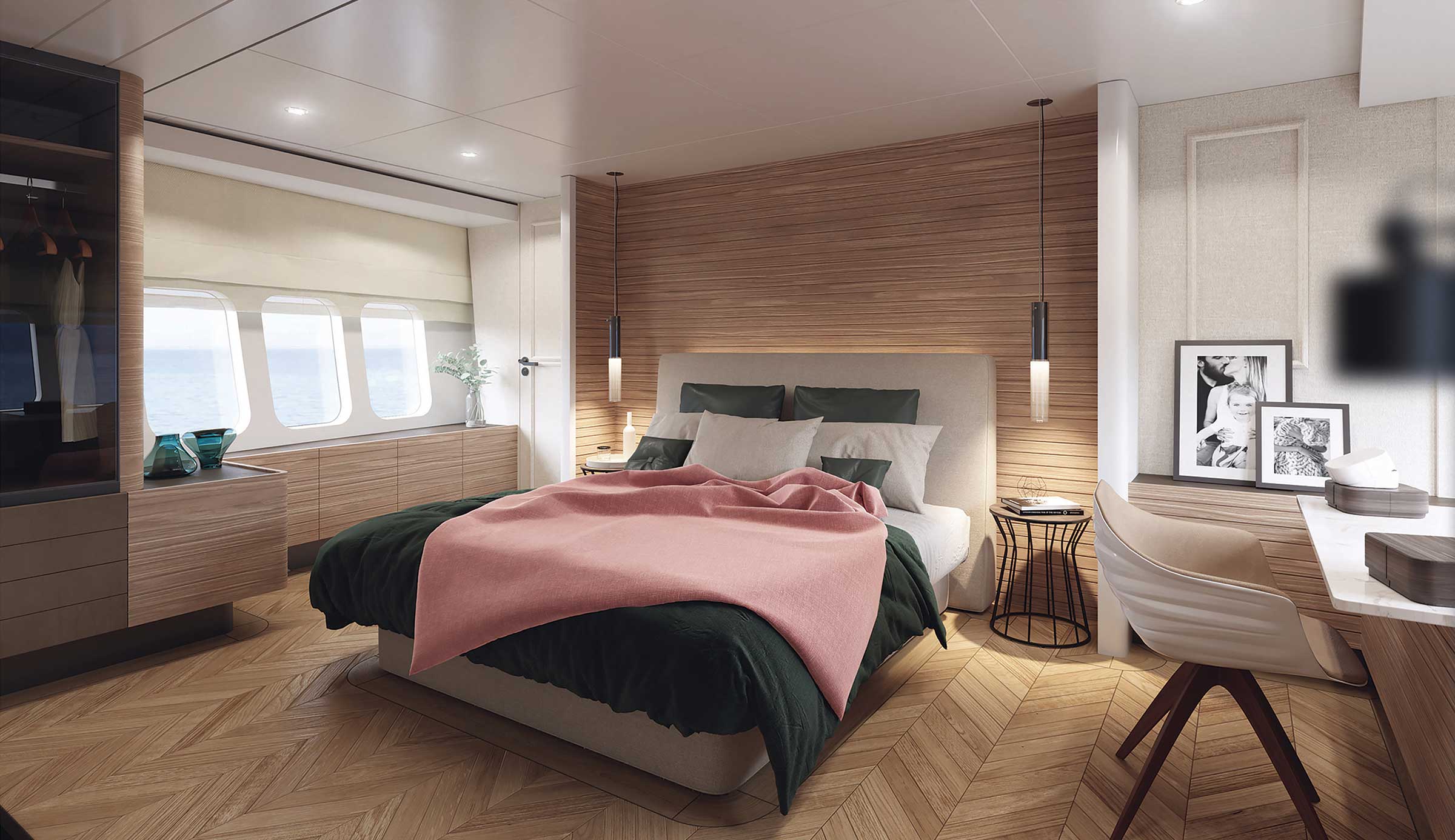 Nordhavn 80, slaapkamer met bed en raam