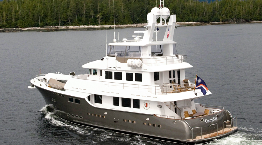 Nordhavn 86, motorjacht varend op water