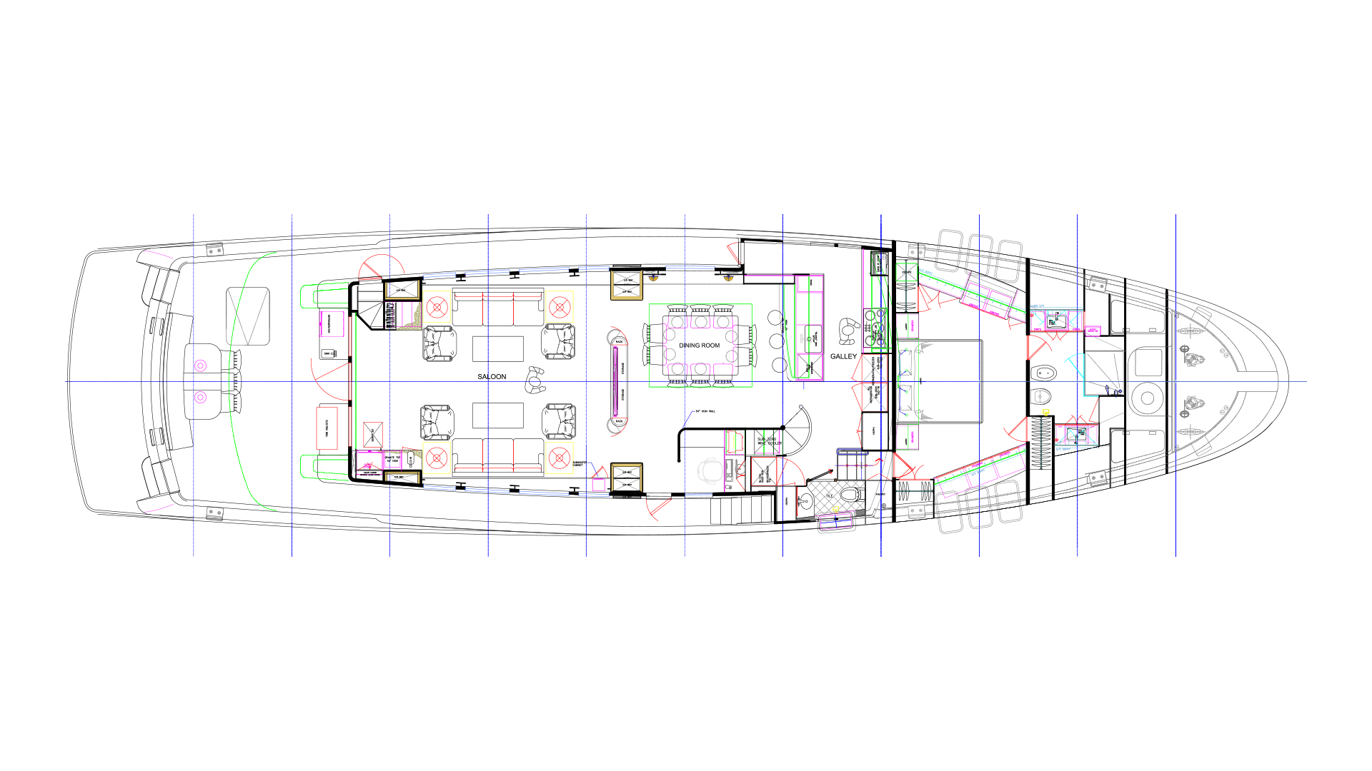 Nordhavn 96, plattegrond salon eetkamer keuken
