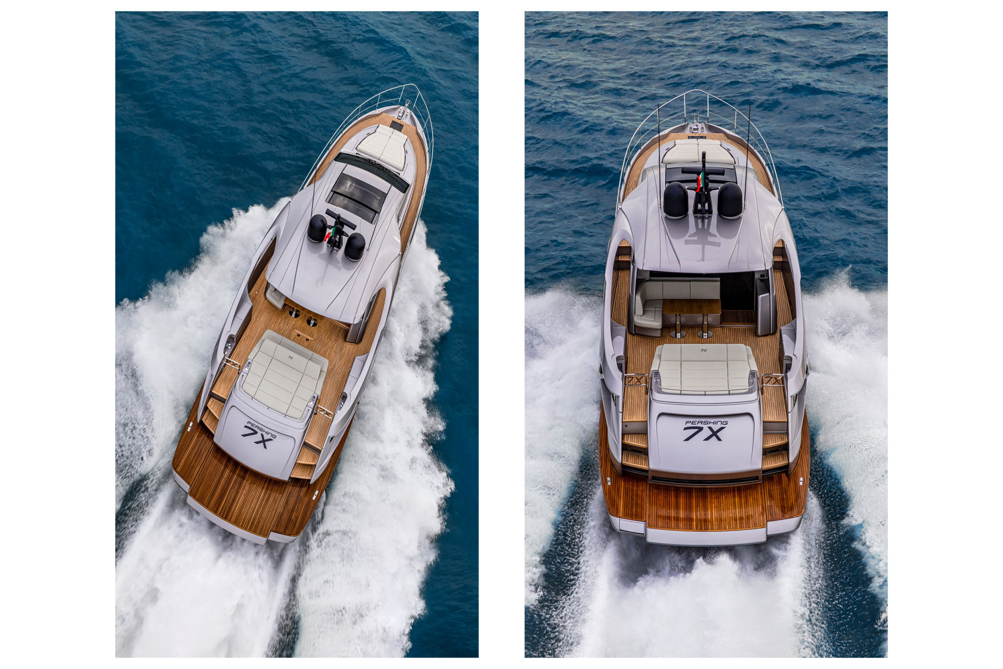 Pershing 7X, boot varend op zee