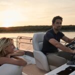 Prestige F4.3, koppel aan boord tijdens zonsondergang
