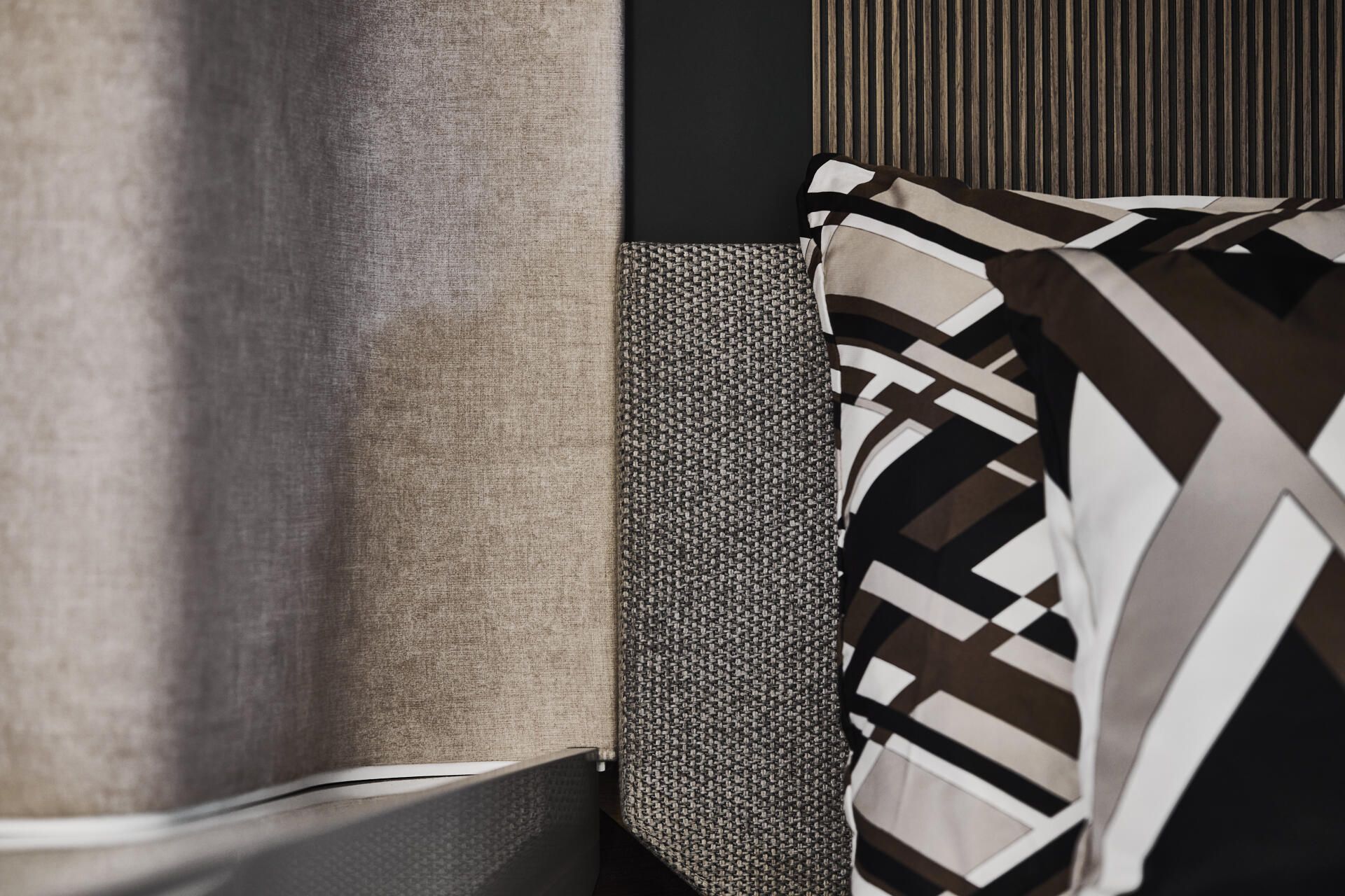 Prestige X60, kussens en stoffen close-up