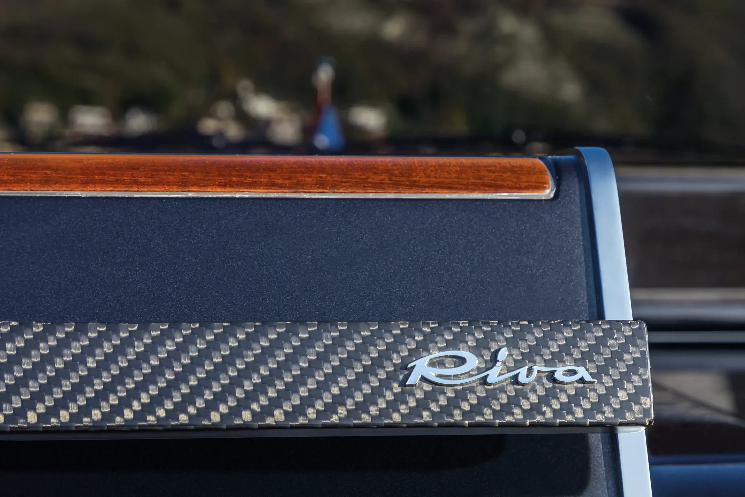 Riva Dolceriva, close-up riva logo detail