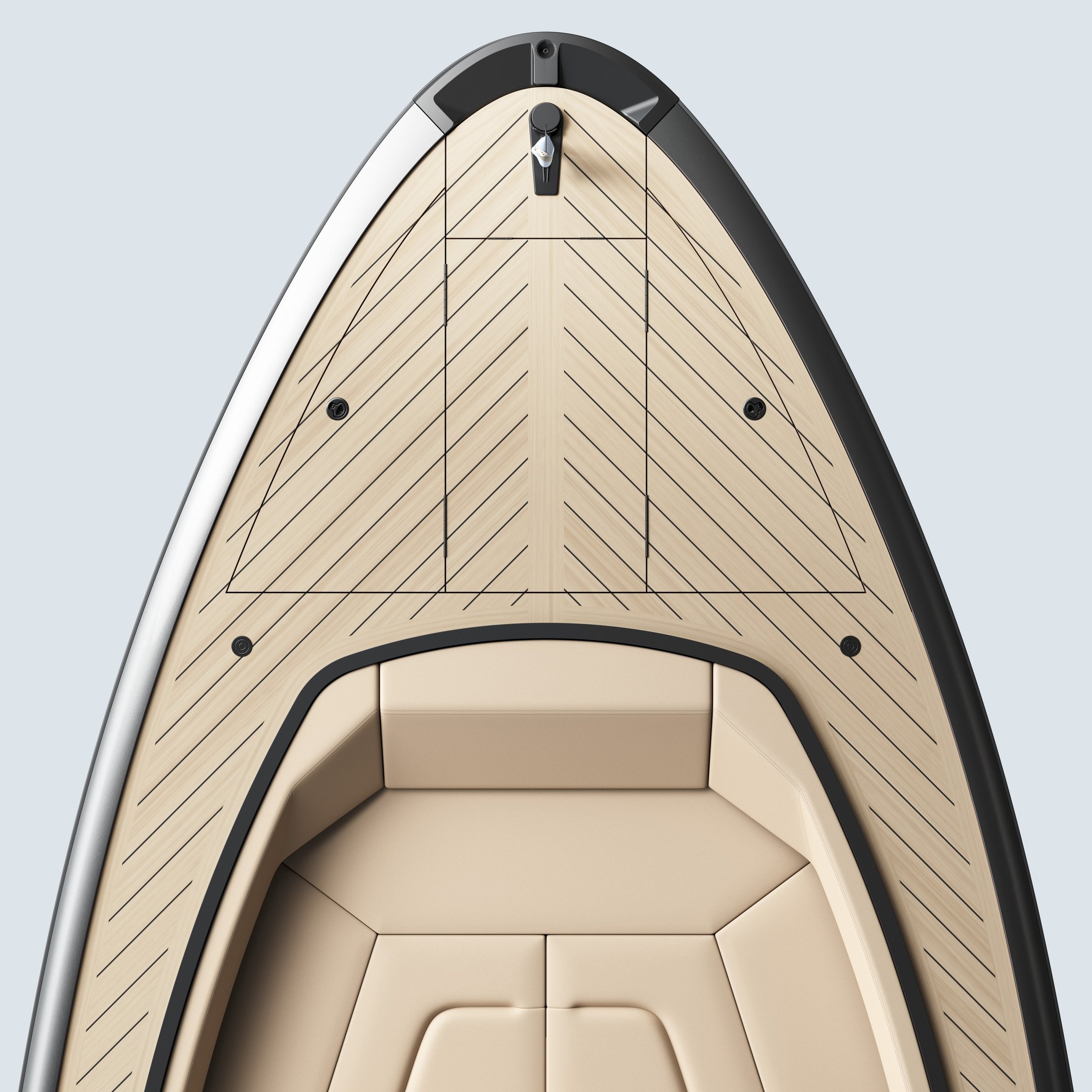 Wajer 44 S, voordek met houten bekleding