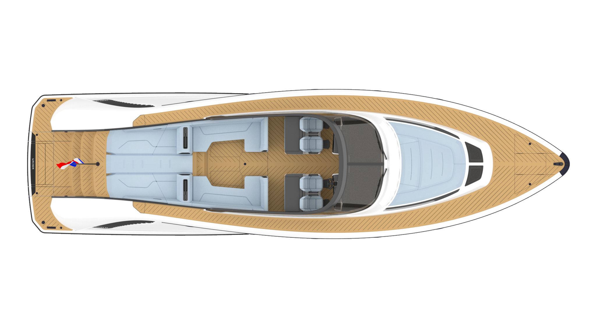 Wajer 55, plattegrond boot van boven