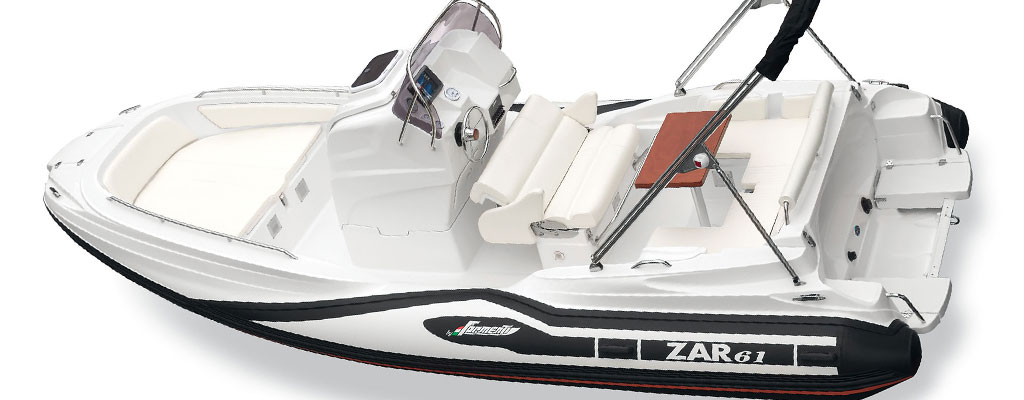 Zar Formenti Zar 61 Suite Plus, rubberboot met zitbanken bovenaanzicht